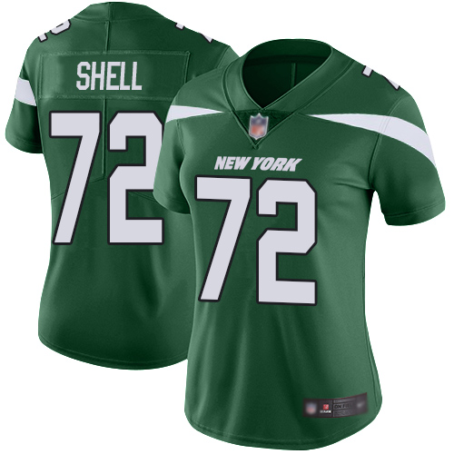 New York Jets Limited Green Women Brandon Shell Home Jersey NFL Football 72 Vapor Untouchable